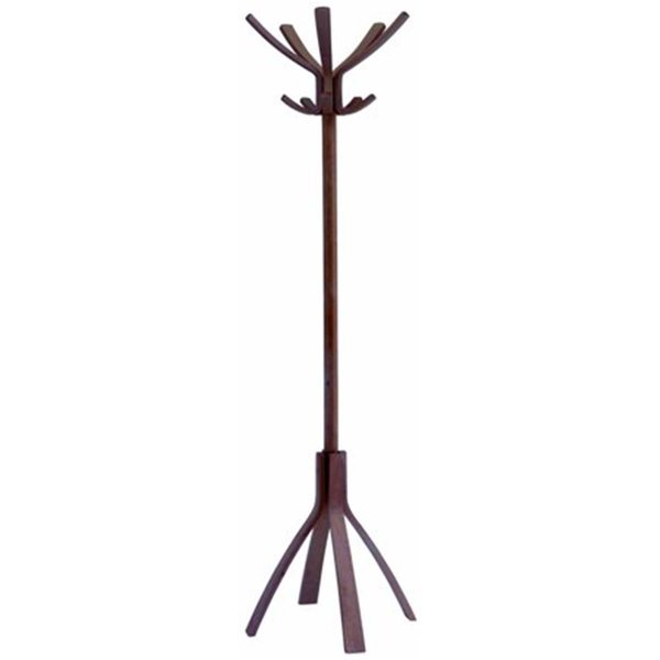 Homeric Cafe Coat Stand in Expresso Brown with 10 rounded pegs HO3878